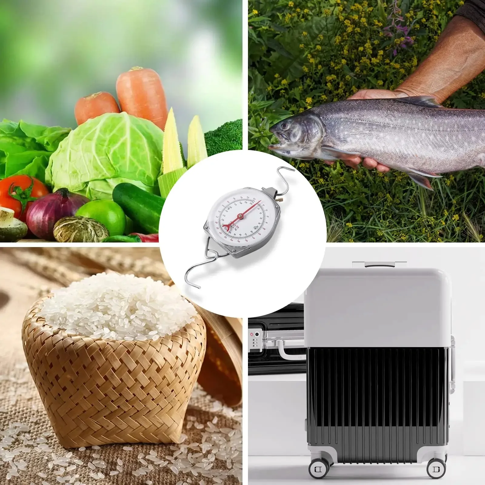 Picture 7: Goture Fish Scales 440lb/200kg High Accuracy Large Display Spring Dial Weight Mechanical Hanging Scale for Kitchen Fishing Hunt