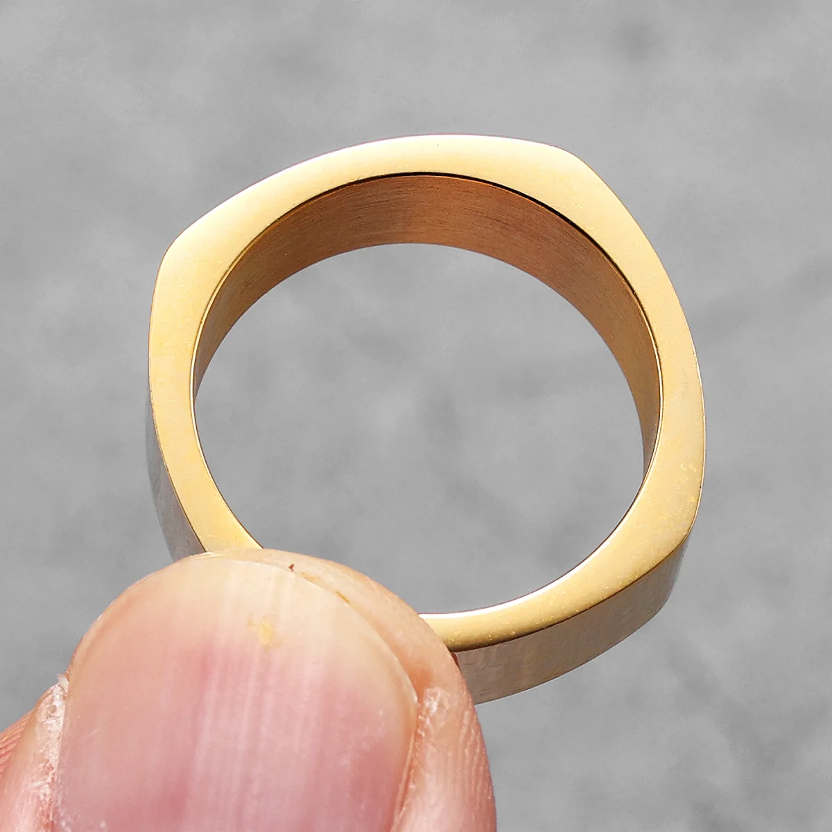 Minimalism Rhombus Stainless Steel Men Rings Punk New In For Male Women Fashion Jewelry Creativity Gift Wholesale Dropshiping view 5