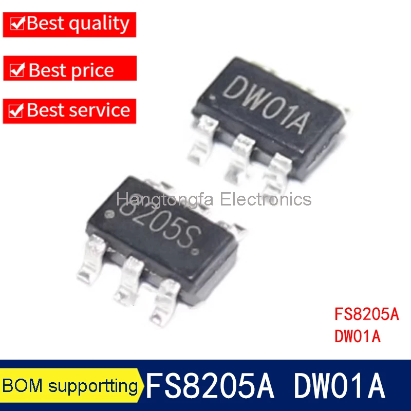 10PCS MOSFET FS8205A/TSSOP-8Pins Field-effect transistor FS8205 CEG8205A CEG8205 TSSOP 8205 8205A DW01 DW01A SOT23-6