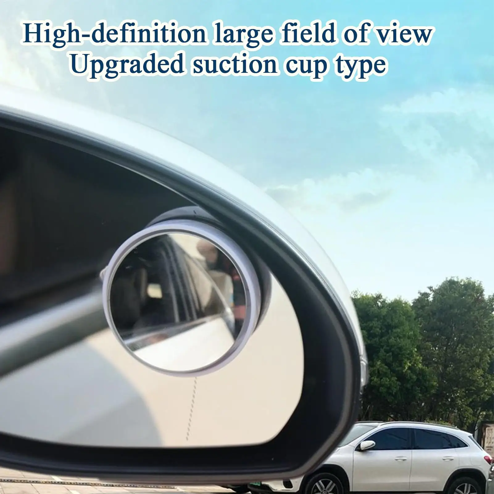 

Car Blind Spot Mirror 360-Degree Rotation Side View Mirror Rainproof Accessories With 150-Degree Angle View For Monitor Rearview