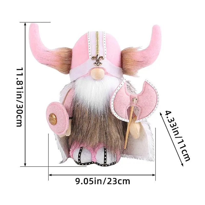 Viking Warrior Gnome Doll Viking Knight Plush Gnome Doll Elf Doll Figurine Viking Doll Miniature Doll For Party Decoration