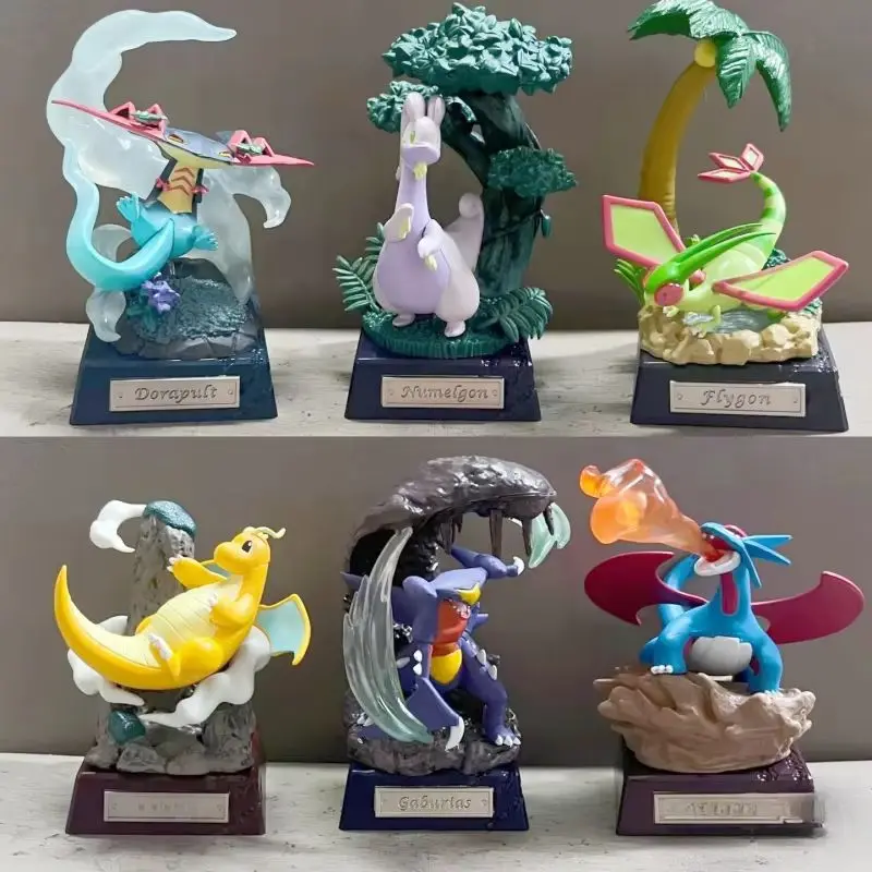 

Re-Ment Pokemon Dragon Type Pocket Statues - Flygon Salamence Garchomp Goodra Dragapult - Collectible Blind Box Toys Gift