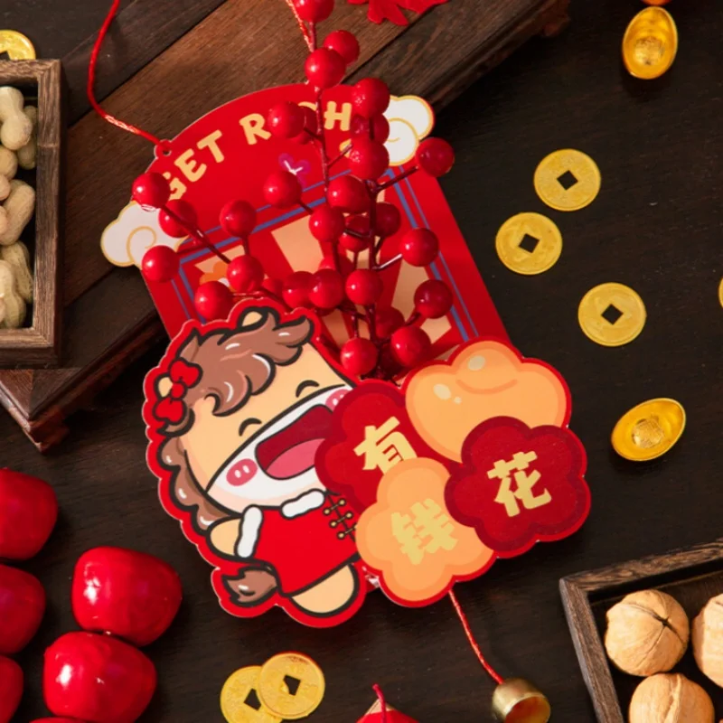 زينة السنة الجديدة، زينة الفاكهة الحمراء، لوازم مهرجان الربيع، ترتيبات متحركة منزلية جديدة، زينة للعطلات بنفسك