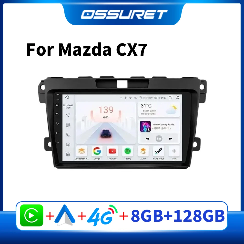 

Android Car Radio Player for MAZDA CX-7 CX7 CX 7 2008 - 2015 Car Stereo Multimedia GPS QLED Screen Carplay DSP 7862 Headunit