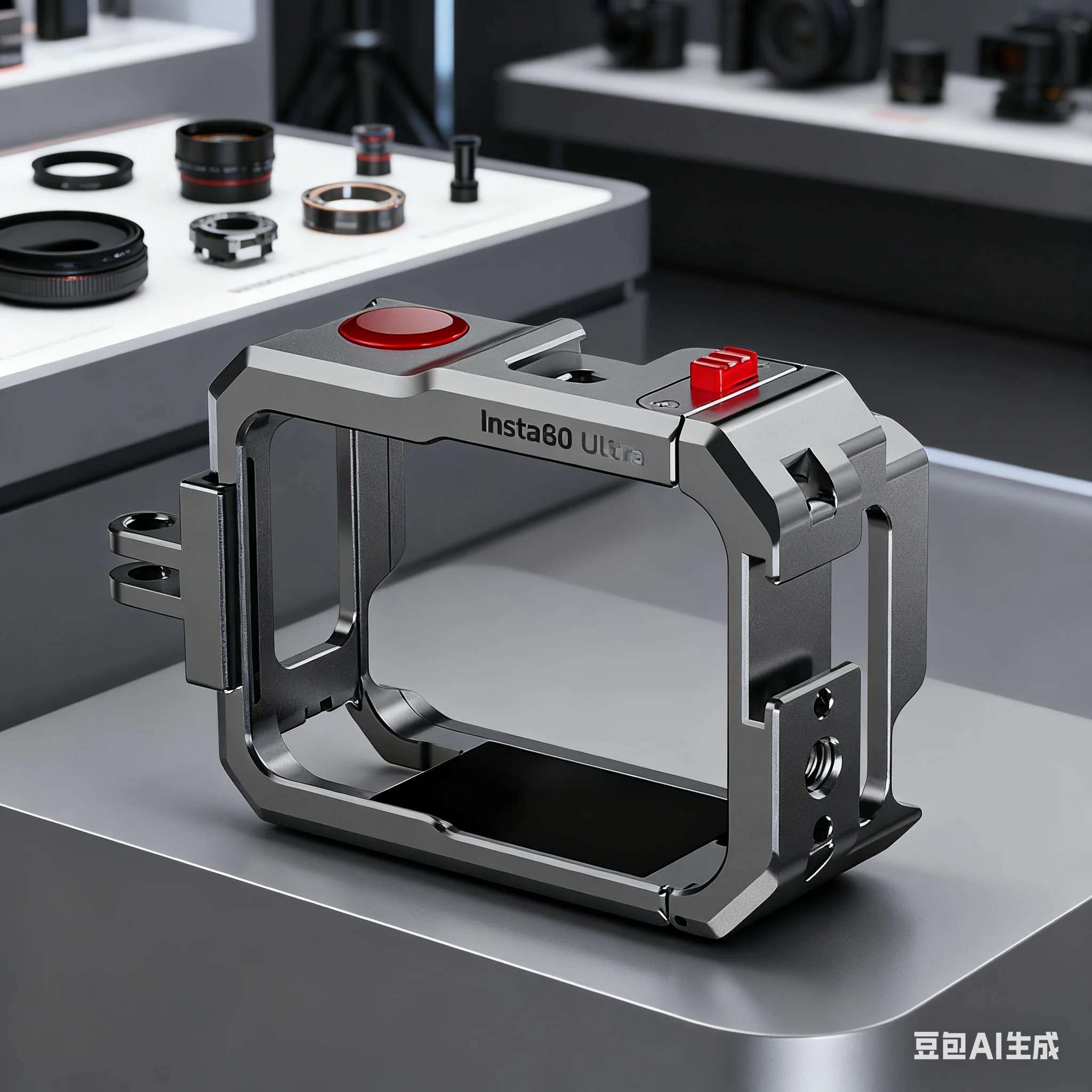 1 قطعة كاميرا واقية الحدود المعدنية الإفراج السريع حماية الإطار ل Insta360 الذهاب الترا عمل قفص الكاميرا الملحقات #1