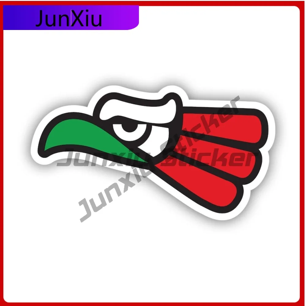 

Crested Caracara Hecho Stylish Motorcycle Weatherproof Accessory Mexico en Emblem Bird UV Sticker made Protected mexican in