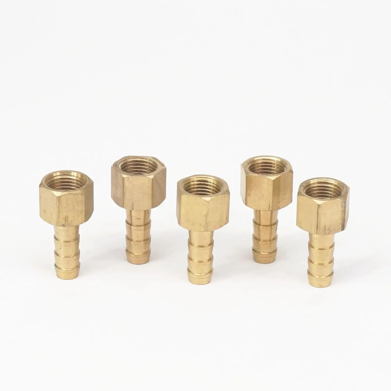 LOT2 1/8" 1/4" 3/8" 1/2" BSPP Female -Fit Hose Barbed I.D 4/6/8/10/12/14/16mm Hex Brass Fitting Adapter Connector Water