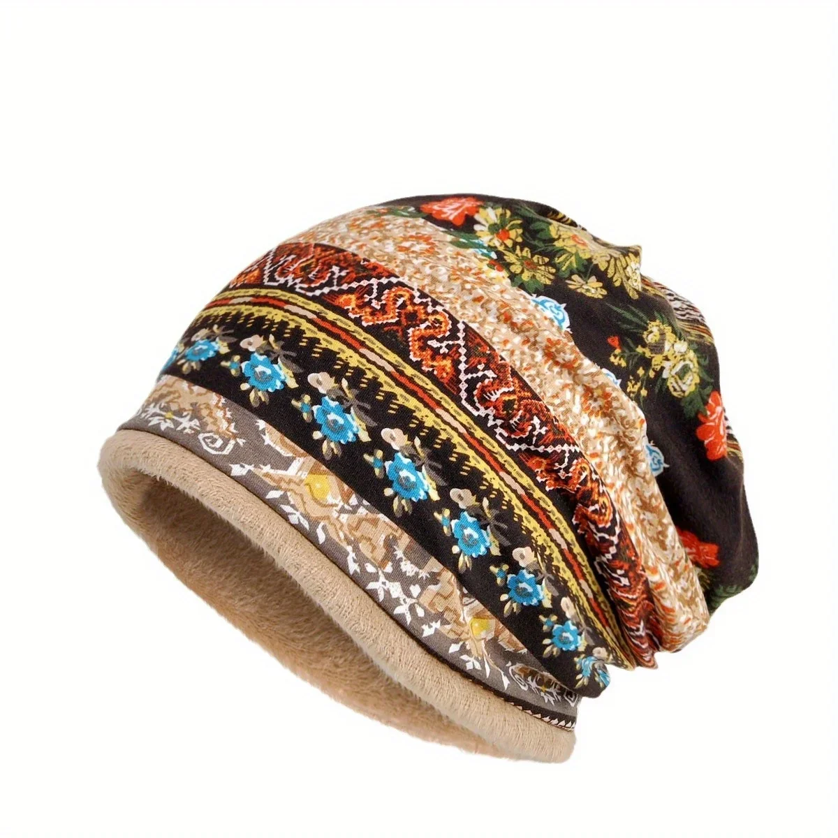 

Unisex Convertible Brimless Hat with Attached Scarf Windproof Thermal Ear Protection for Arctic Ski Cycling