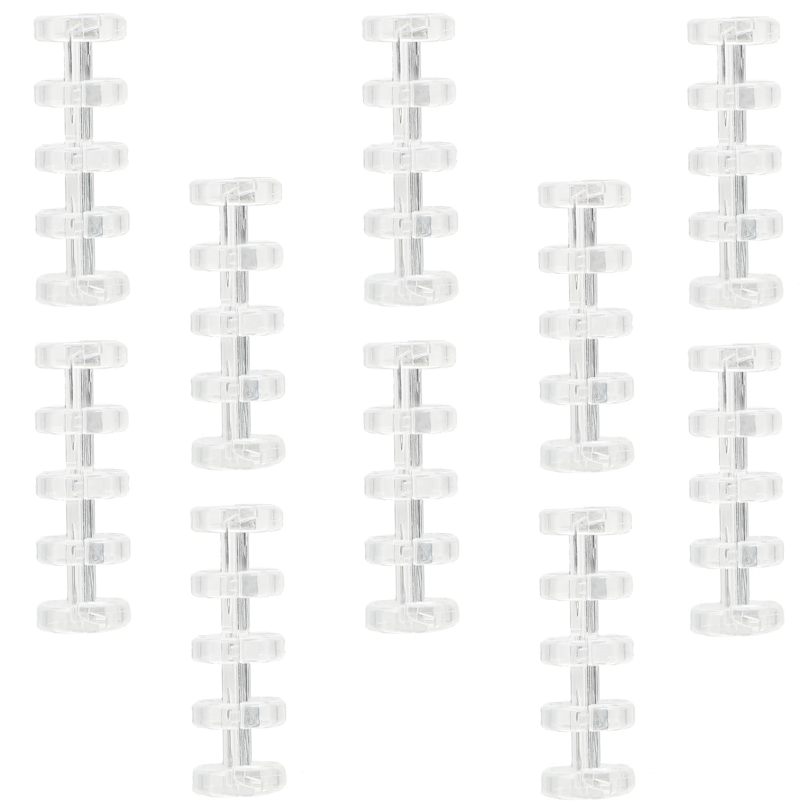 10 Pcs Segmented Binding Ring Buckle Book Rings Openable Binder Binders Flash Card Notebook Plastic Circle Accessories