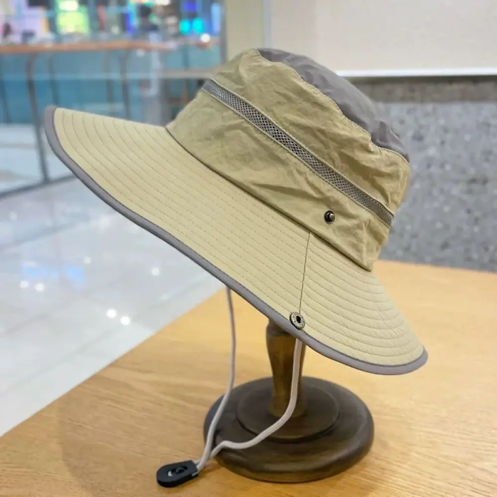 Outdoor Fisherman Hat Waterproof Sun Protection Cap For Hiking Camping Travel Unisex Lightweight Breathable Wide Brim Foldable