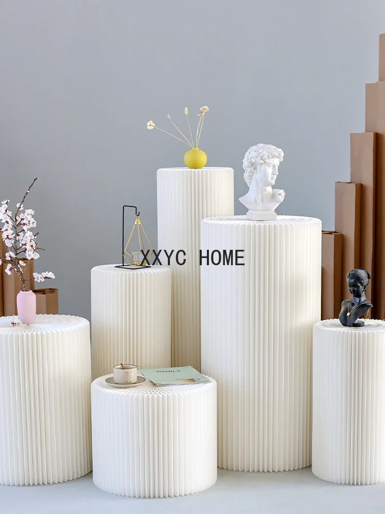 

Cylindrical Display Counter Display Shelf Decoration Table