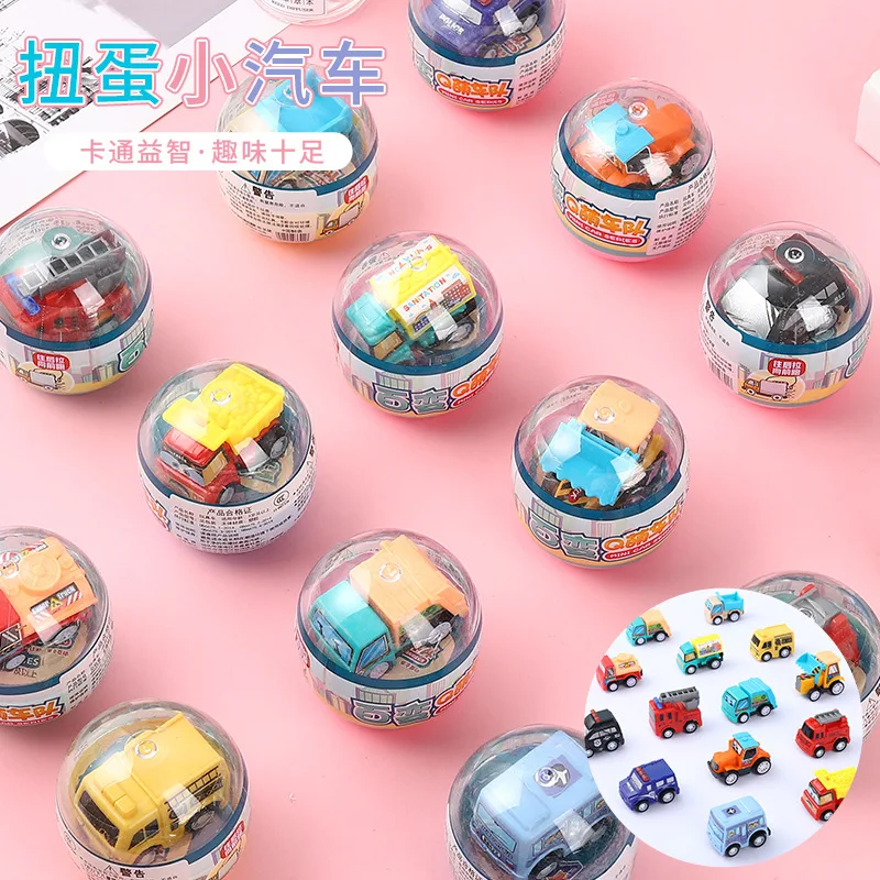 Surprise Box Toy Capsule Toy Car Engineering Vehicle Cute Cartoon Pull Back Car Surprises Mixed Box Children's Day Gifts Toys