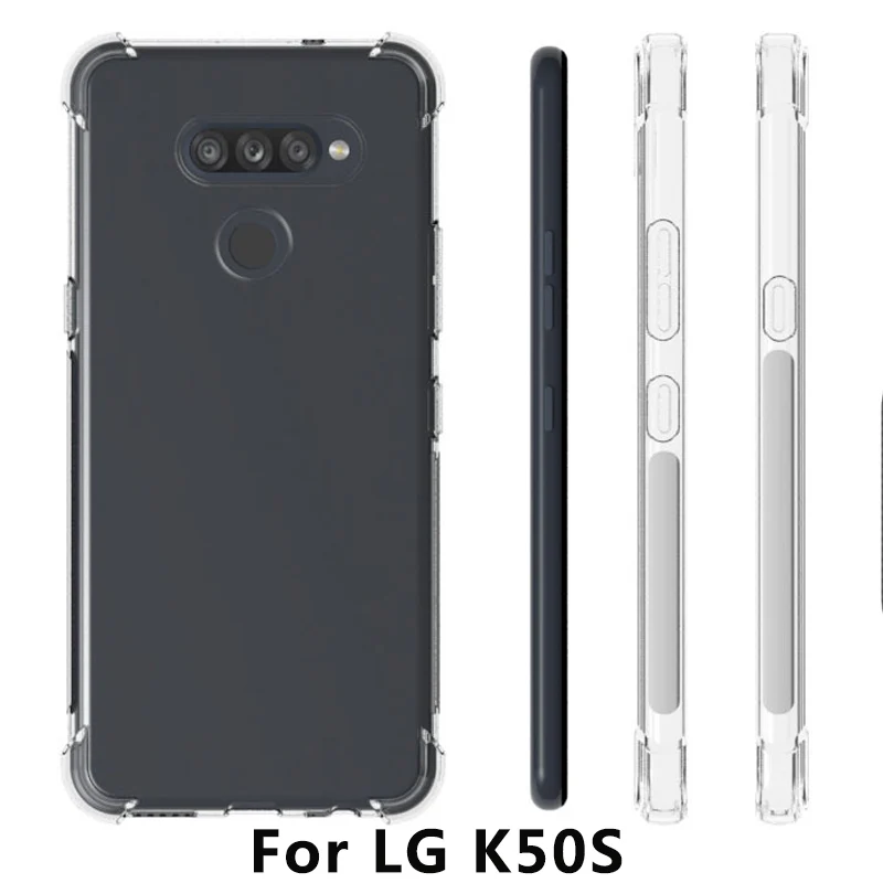 Air Cushion Case for LG K50S LGK50S LM-X540 Shockproof Airbag Clear Silicone TPU Back Cover Soft Case for LG K50S LGK50S LM-X540
