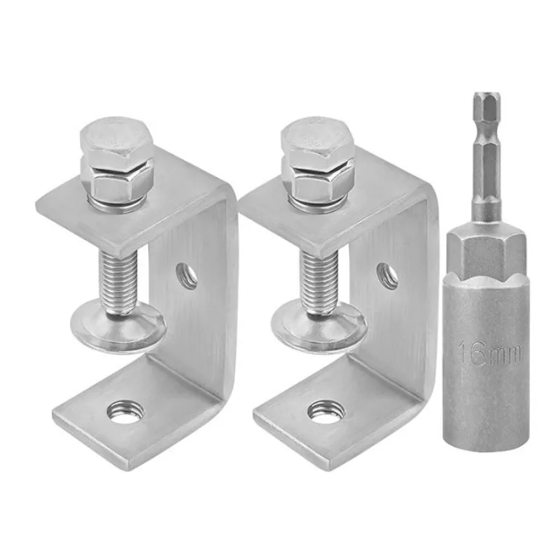 

Tiger card sleeve combination set, hardware fastening matching, 304 stainless steel UC type square tube square steel clamp