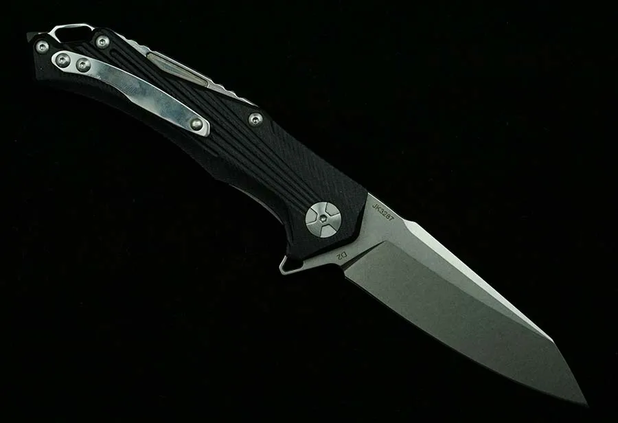 LEMIFSHE JK3287G Folding Knife Real D2 Blade G10 Handle Outdoor Camping Kitchen Survival Multi functional Pocket EDC Tool