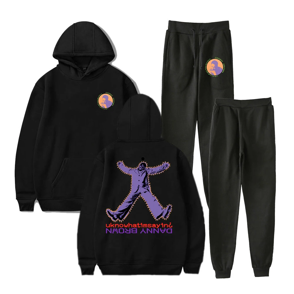 Danny Brown Uknowhatimsayin Merch Quaranta Tour 2024 Hoodie Jogger Pants Two Piece Set Sweatshirt+Sweatpants Women Men's Set