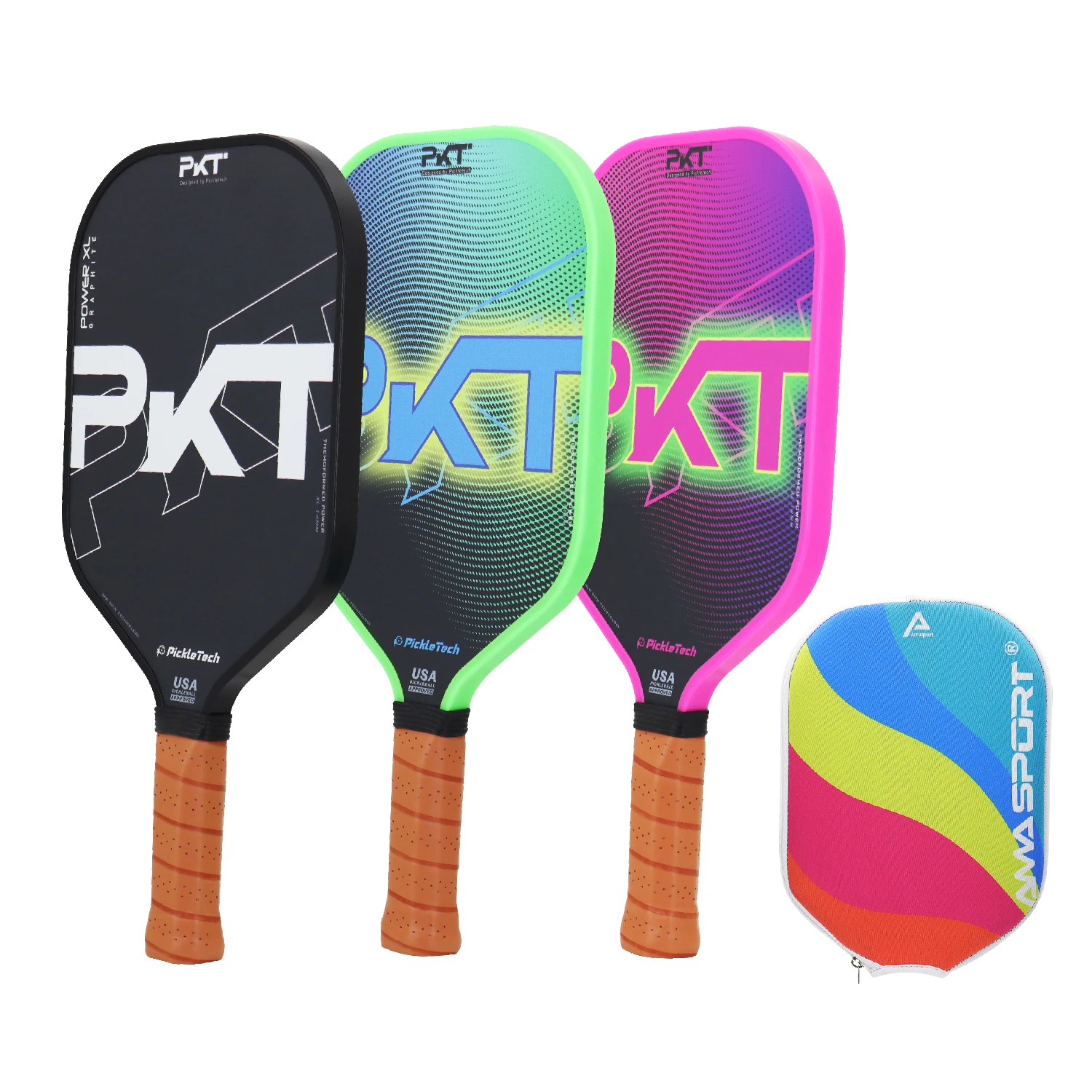 Pickleball Paddles 16MM Thermoformed Carbon Fiber High Quality Honeycomb Core Maximum Power Pickleball Racket Large Sweet Spot