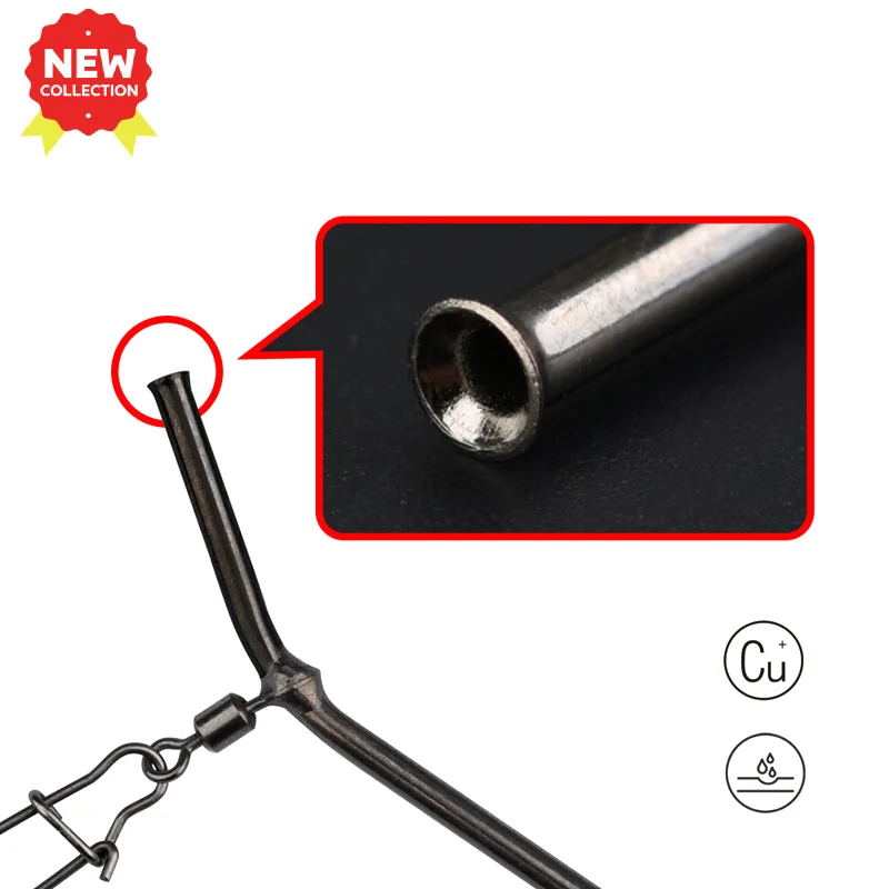 5pcs Fishing Balance Connectors 5/7/9/12CM Small Style Brass Tube Fishing Tackle Anti-Tangle Feeder Boom Fish Accessories