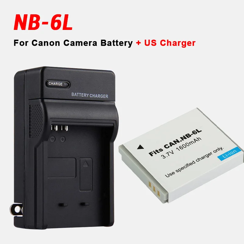 

NB-6L NB6L Camera Battery for Canon PowerShot D10 D30 S95 SX280 SX510 HS IXUS 95IS 200 25IS SD770 IS Batteries +US USB Charger