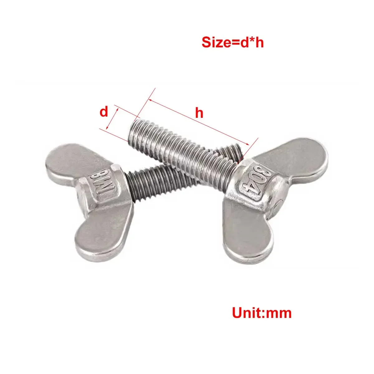 

304 Stainless Steel Ingot Hand Twisted Screw/Welded Butterfly Sheep Angle Bolt M8M10M12M14M16