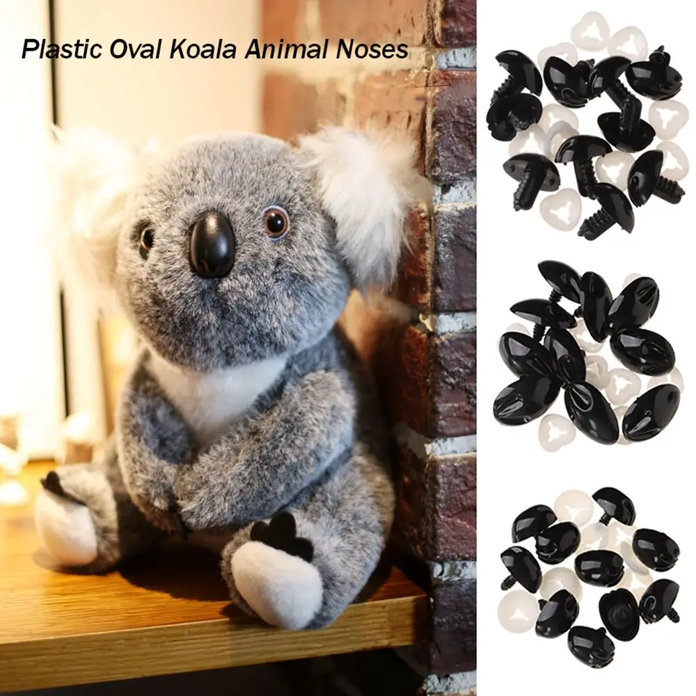 10pcs Craft Bear Buttons giocattoli di plastica accessori per bambole nasi di sicurezza parti naso per bambole fai da te naso ovale