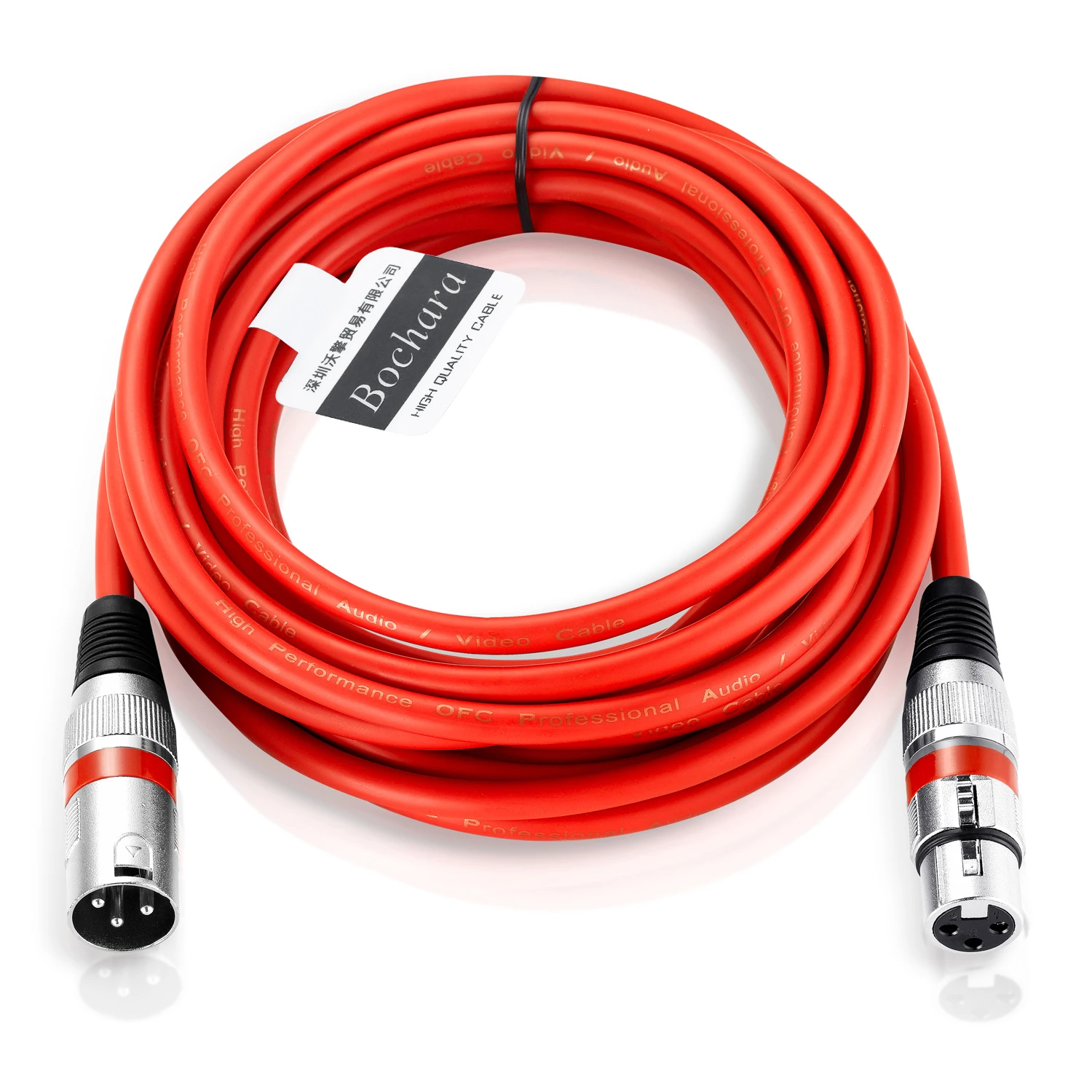 Bochara Coloured XLR Cable Male to Female OFC Audio Foil+Braided Shielded For Microphone Mixer Amplifier 1m 2m 3m 5m 10m