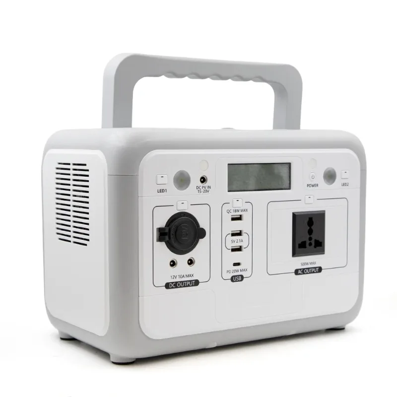 

【2026】500W Portable Lifepo4 Rechargeable Electric Solar Generator Emergency Backup Solar Camping Power Station For Fridge And TV