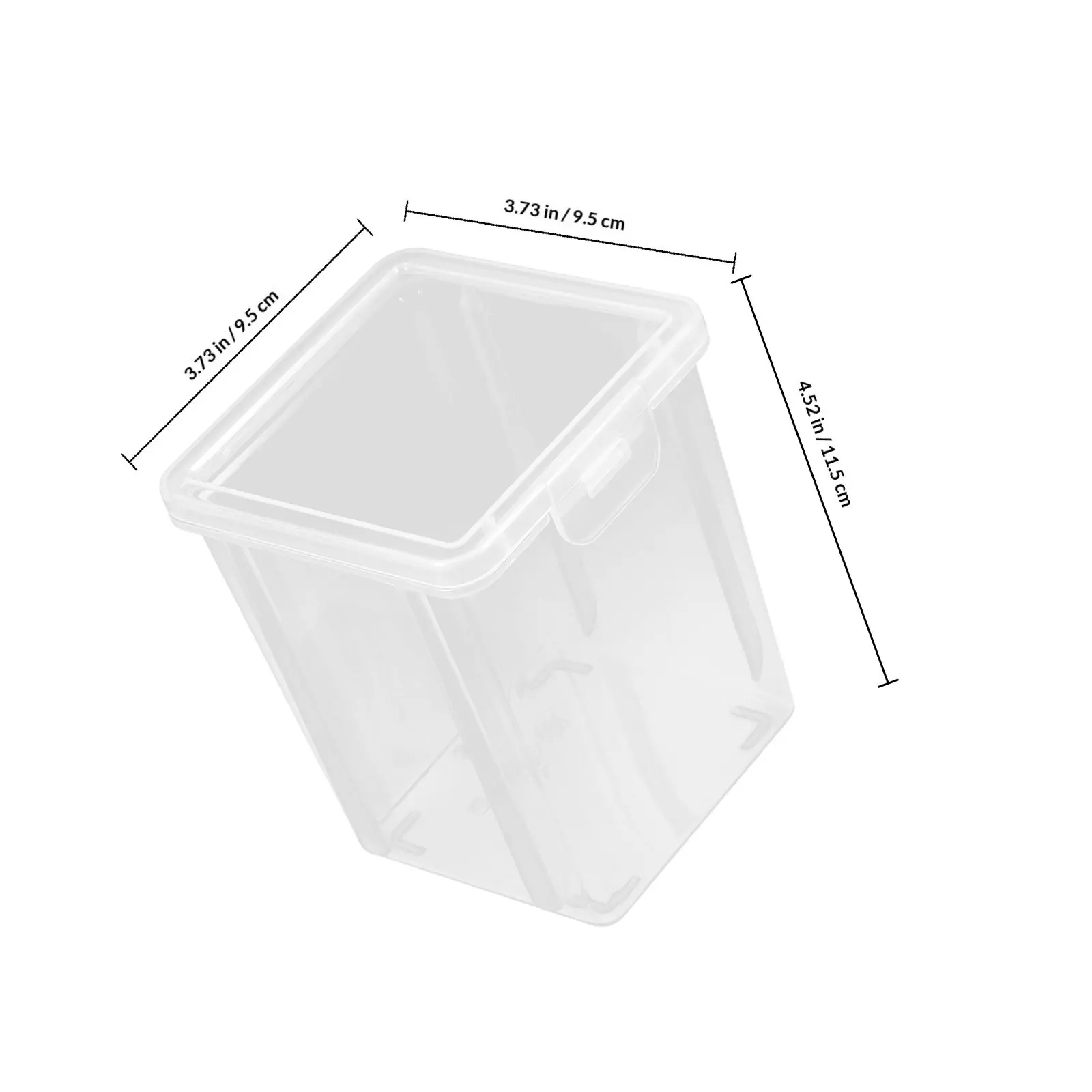 2Pcs Clear Storage Box Organizer Transparent Desktop Container Stackable for Classroom Office Jewelry Stationery