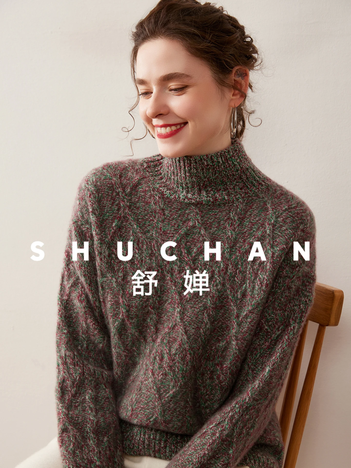 

Необычная пряжа, шерстяной кашемировый свитер, свободный пуловер с полуводолазкой, женский утепленный свитер, новинка осени и зимы 202, новый вязаный свитер