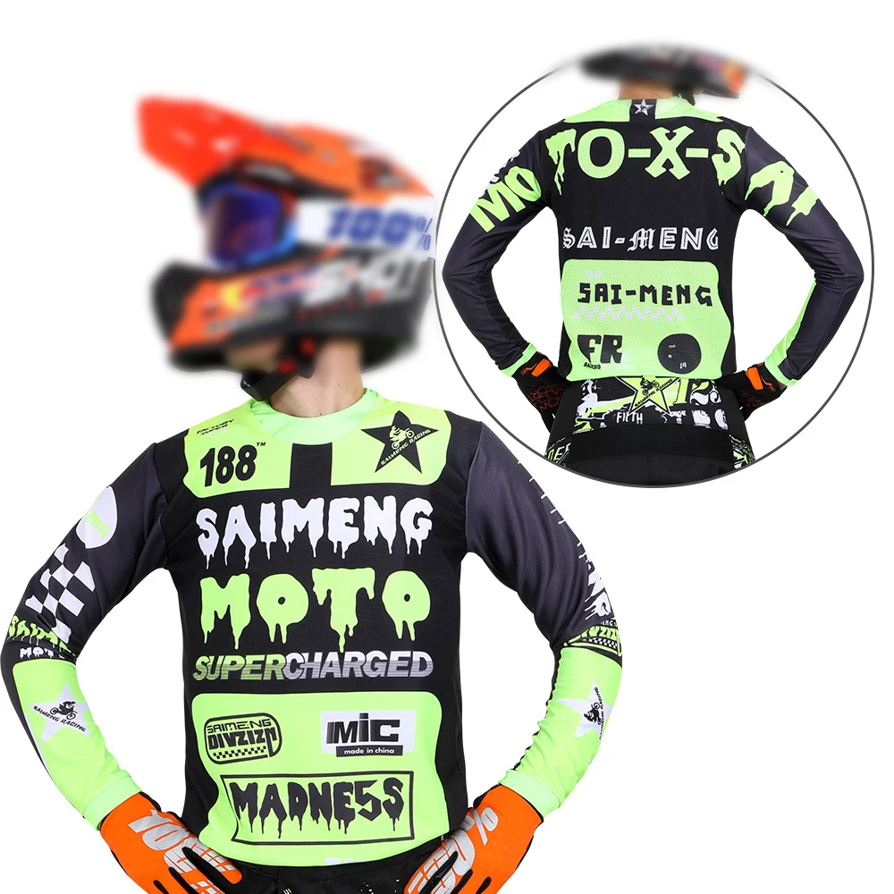 

Motocross Jersey racing Mens Women's Off-road MX DH BMX ATV MTB Enduro MOTO Motorcycle Dirt Bike XXXXL Long sleeved T-shirt