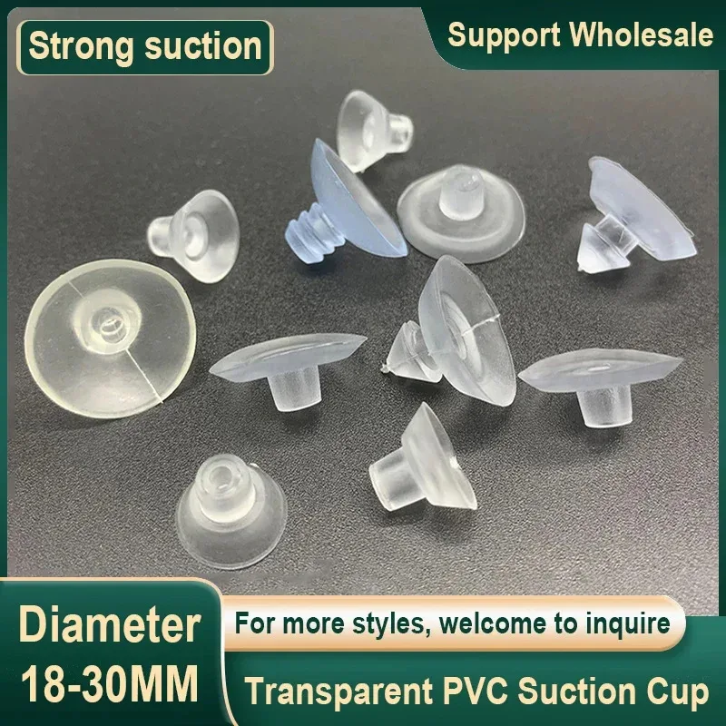 

Transparent PVC Suction Cup Mushroom Head Sucker Strong Vacuum Sucker Glass Sucker Window Clear For Decoration/Fixation