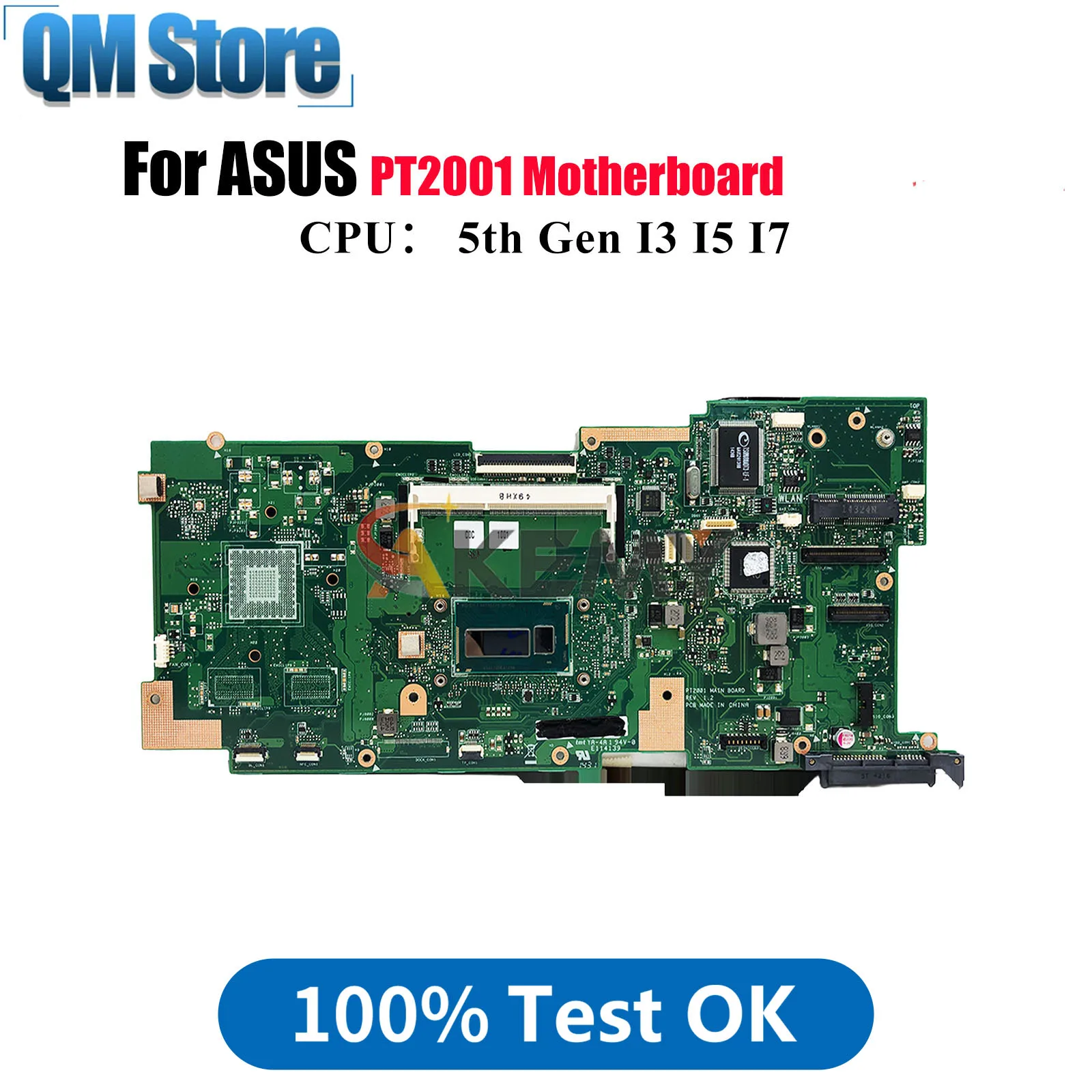 

PT2001 Материнская плата для ноутбука ASUS PT2001 PT2001 Материнская плата для ноутбука с процессором I3 I5 I7 100% тестирование ОК Быстрая доставка Высокое качество