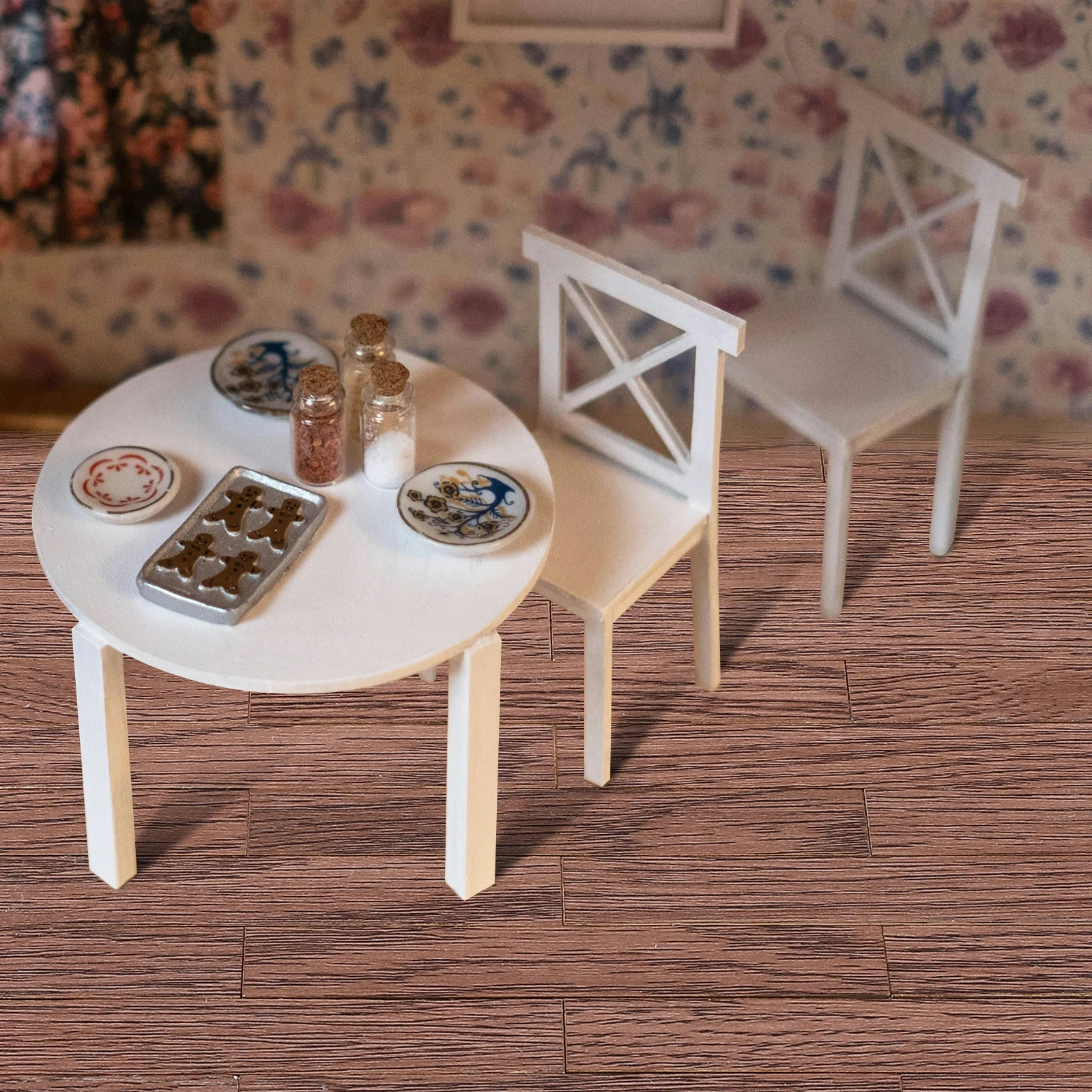 

40 Pcs Dollhouse Floor Miniature Decor Miniatures Floorboard Self Adhesive Flooring