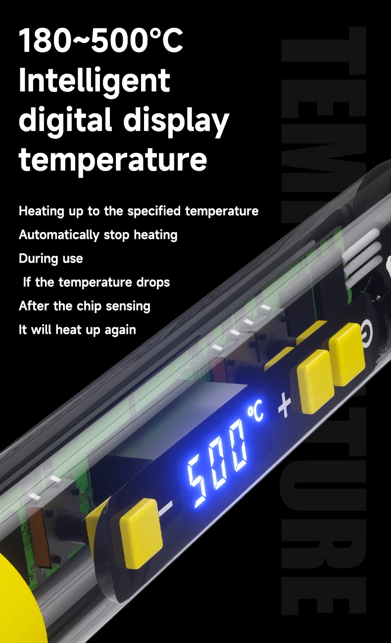 Mecánico 90w anti-estático termostático ferro de solda elétrico display digital aquecimento rápido 180-500 ° C ajustável para reparo de telefone