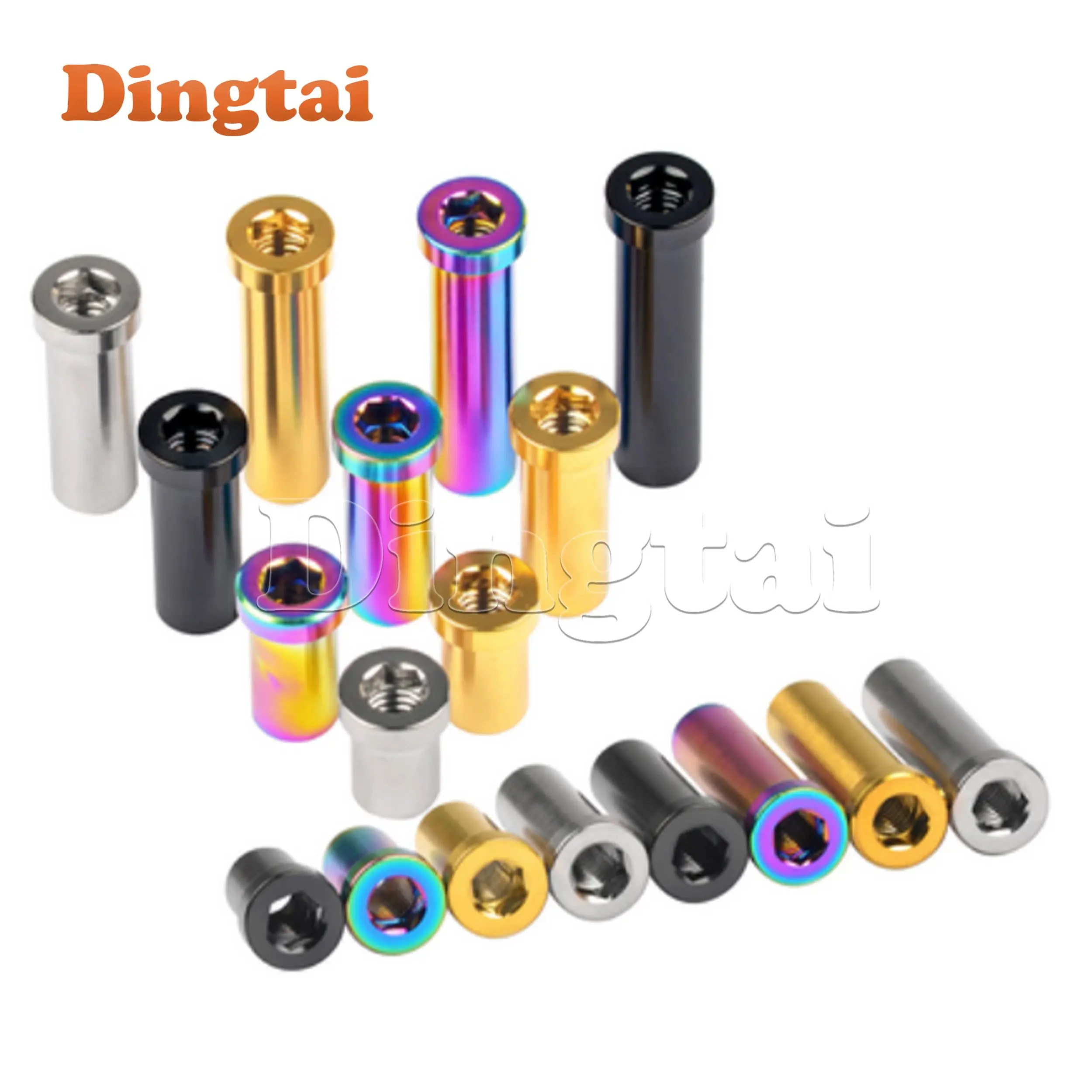 Dingtai Titanium Bolt 5/10PCS M6x13 /15/ 17 /23 / 25 /31.5/ 33 /35mm Recessed Bike Brake Bolt Lock Clamp Nut