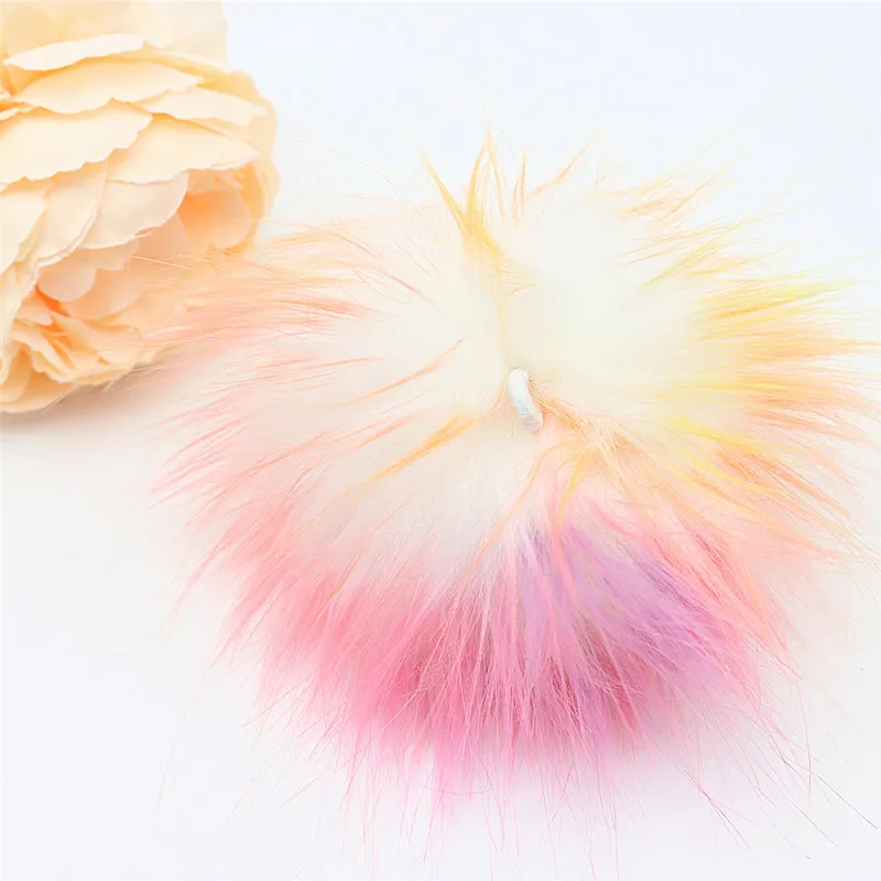 8CM 10CM 20pcs Multicolor Plush Ball Fake Fox Hair DIY Clothing Shoe Hat Accessories Imitation Wool Ball Pendant Sewing Supplies