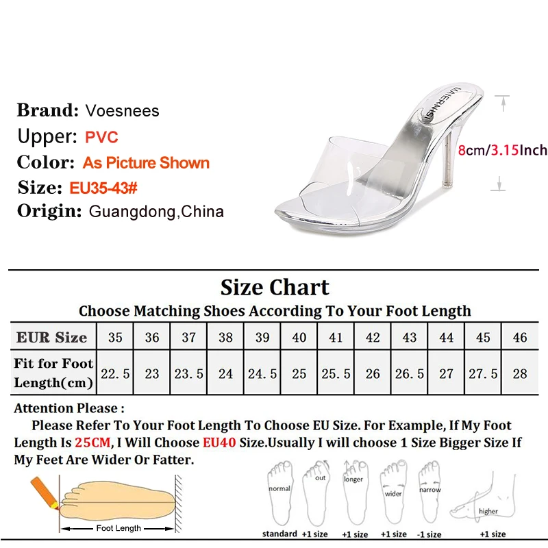 Kobiety na zewnątrz cienkie klapki na obcasie 2024 modne PVC przezroczyste wysokie obcasy 8CM codzienne spacery sandały damskie letnie przezroczyste