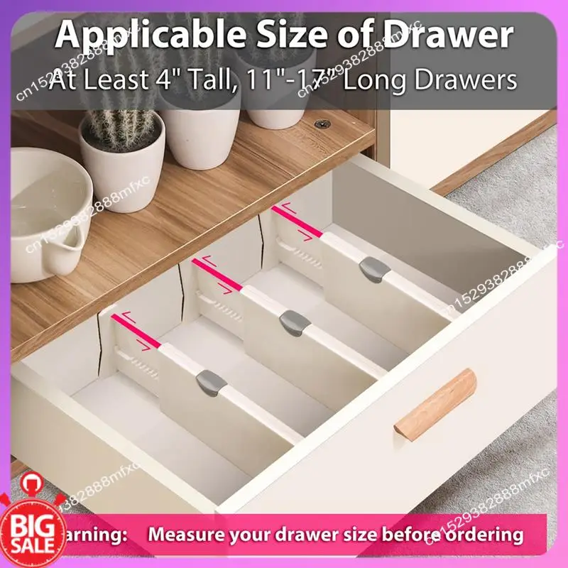 

Big Deal Adjustable Drawer Dividers Organizer For Kitchen Bedroom Bathroom For Clothes Dresser Drawer B 4Pc