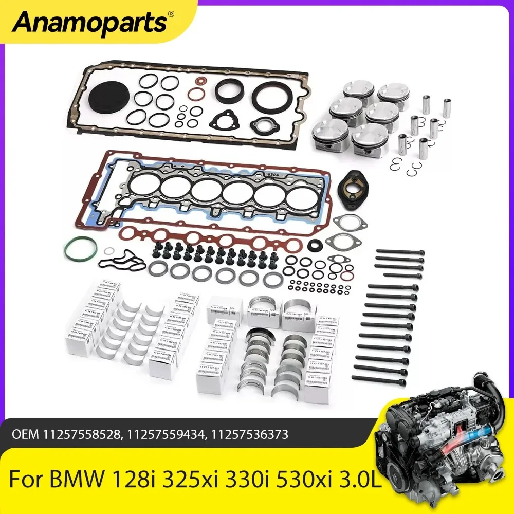 

Ремонтный комплект деталей двигателя подходит для BMW 128i 325xi 330i 530xi X3 Z4 E90 E60 E83 E84 E89 3.0L 2006-2013