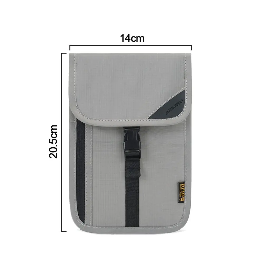 Portable Travel Protective Cover Security Pouch Wallet ID Card Holder Neck Stash RFID Blocking Passport Bag