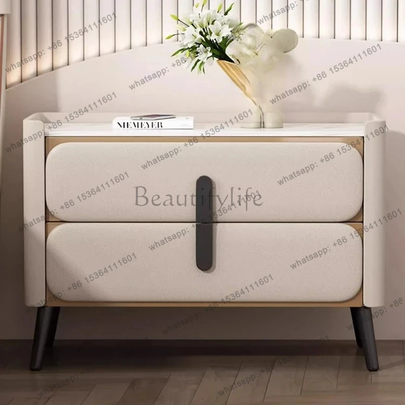 Luxury Trendy Bedside Table Creative Style Aesthetic European Night Table Drawers Storage Mesitas De Noche Bedroom Furniture