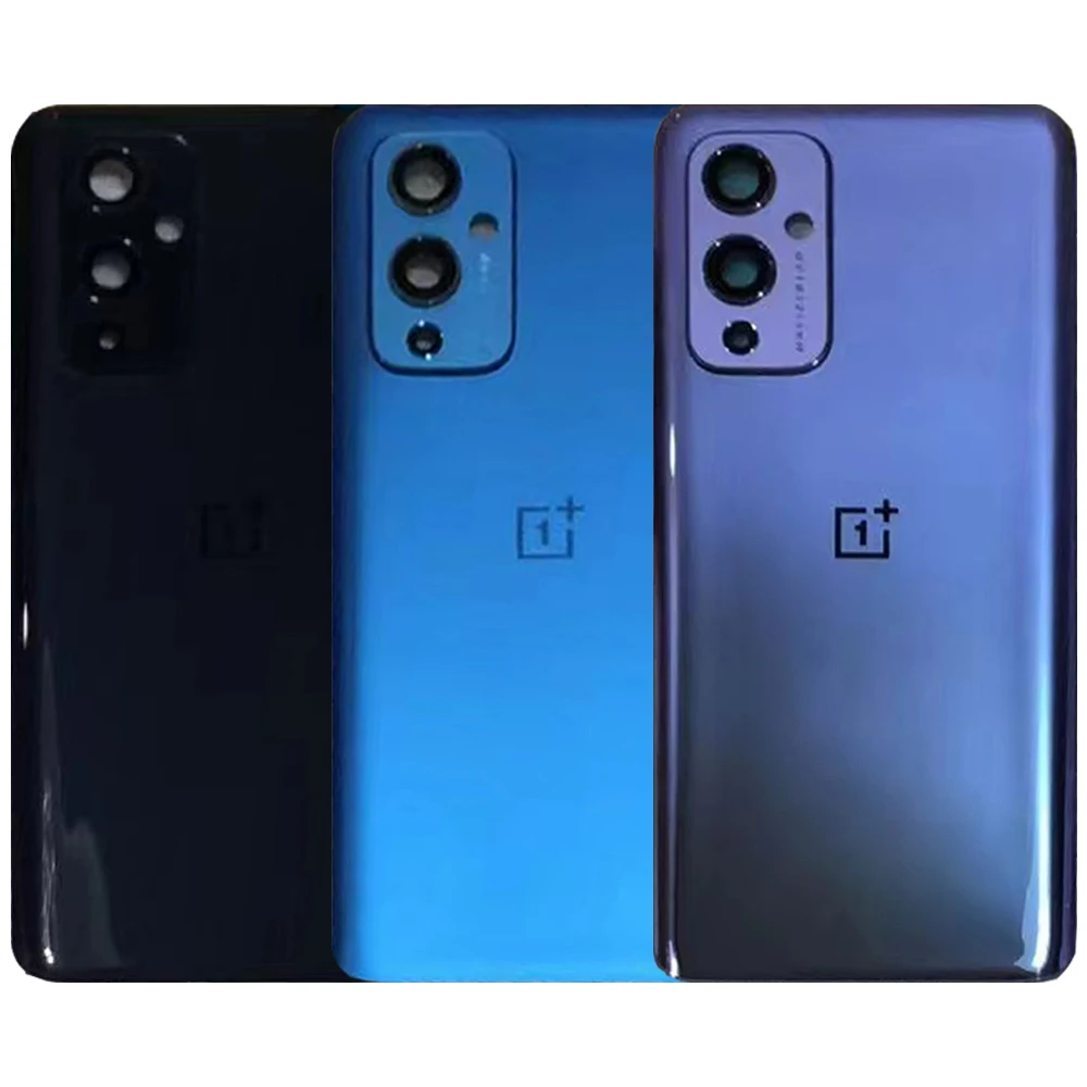 For OnePlus 9 Back Battery Cover One Plus 1+ 9 Cover Rear Battery Door Housing Case With Lens Camera Frame Covers Repair Parts