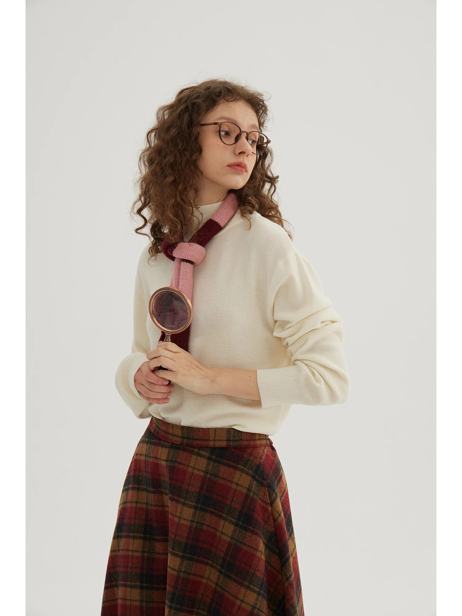 

Уютная и комфортная женская вязаная шерстяная кофта Sullenger с высоким воротником, свободного кроя, с длинными рукавами, приятная к коже