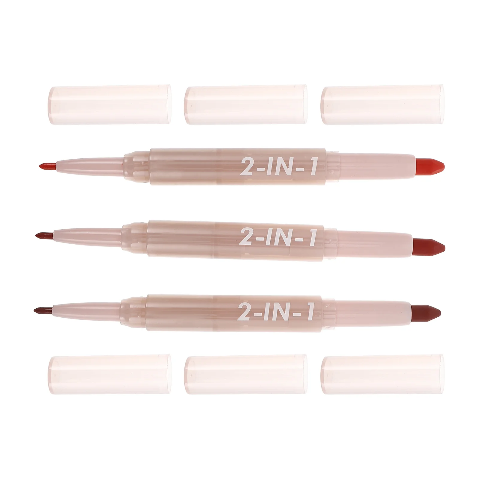 3Pcs Matte Lip Liner Pencil Set Long Lasting Dual Ended Matte Lipstick Pen Makeup Lipliners Set Lip Stain Pen Makeup Supply