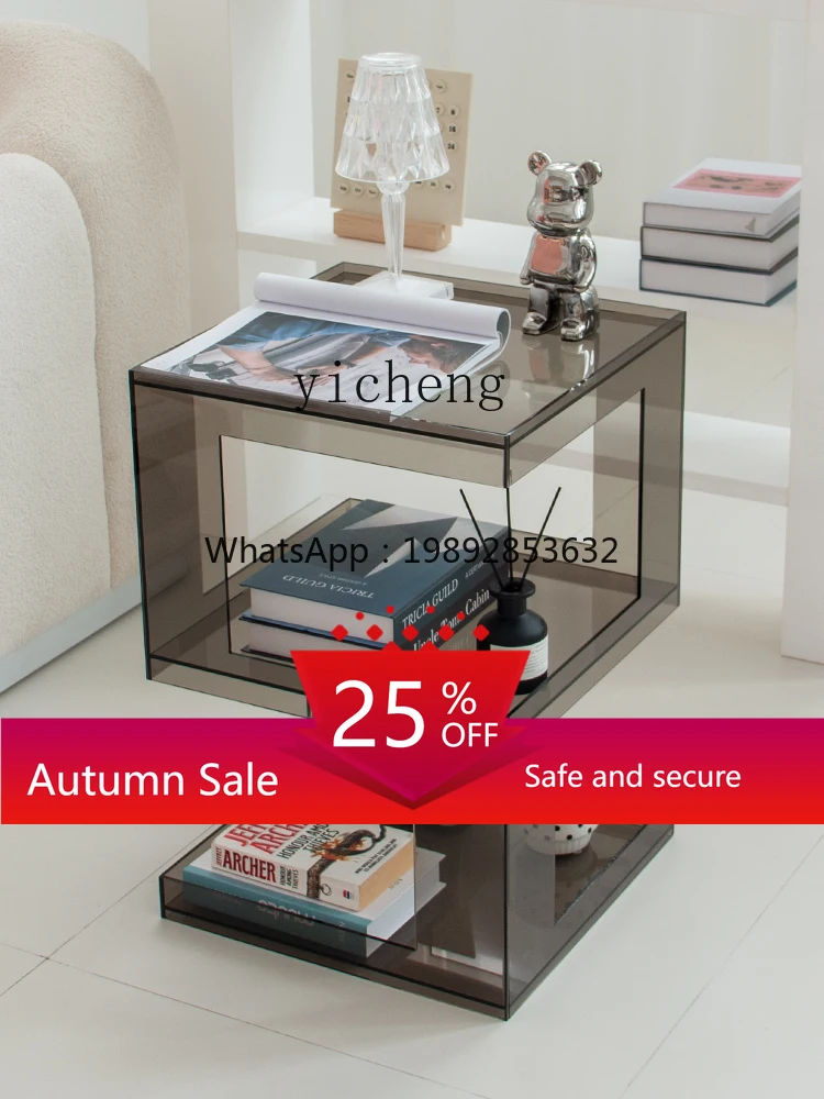 

Transparent Acrylic Living Room Sofa Small Table Modern Simple Coffee Table Bedside Table