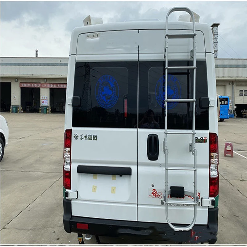 RV Aluminum Alloy RV Rear Climbing Ladder Multi-purpose Folding Ladder Outdoor Anti-skid Mounting Ladder Suitable for Caravan