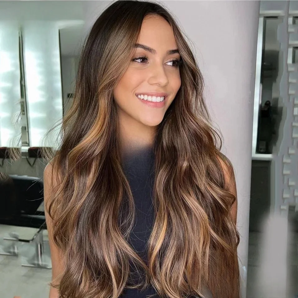 

180 Density Highlight Blond Wave 26 Inch5x5 Silk Base Jewish Human Hair with Baby Hair HD Lace European Style Glueless Preplucke