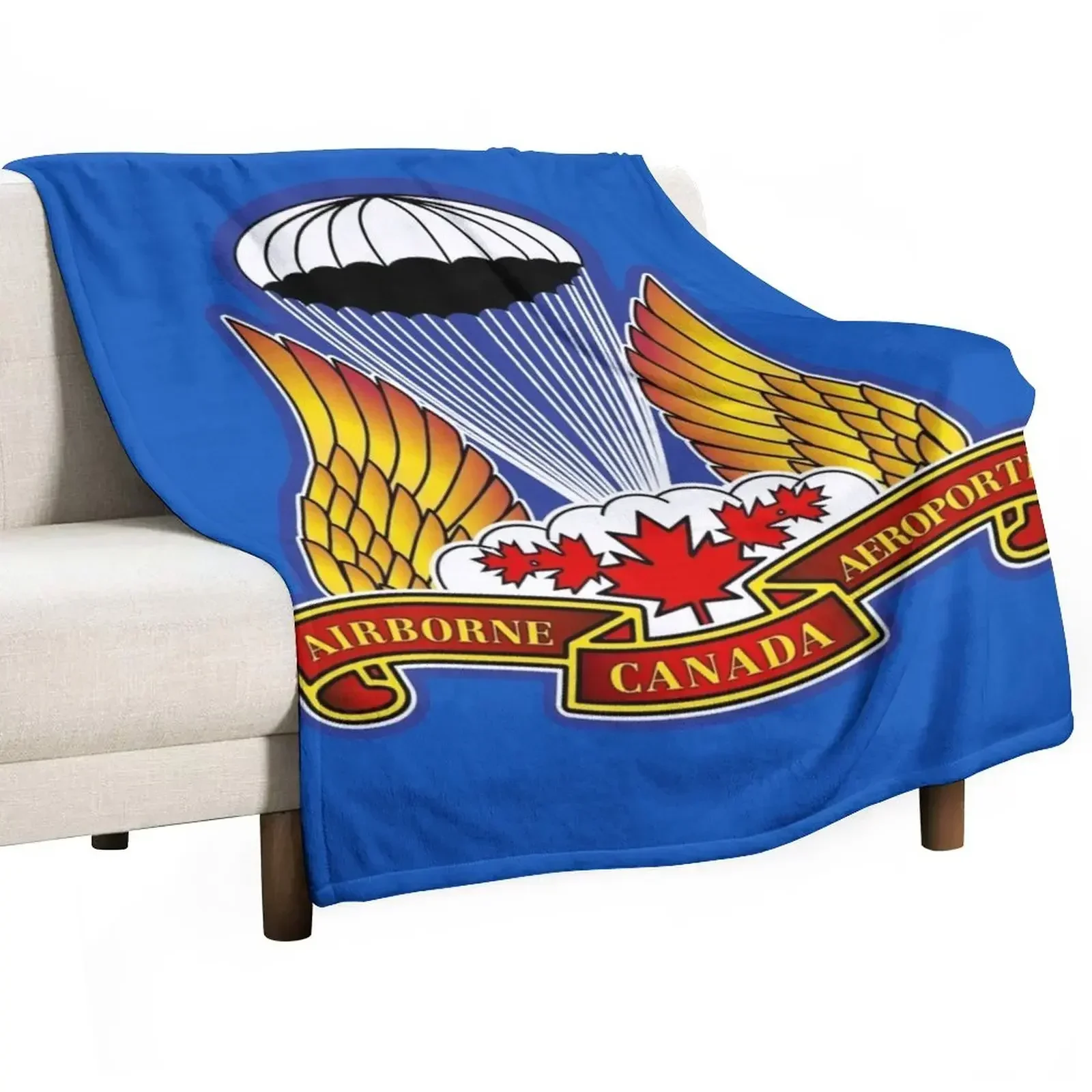 CANADIAN AIRBORNE REGIMENT Throw Blanket warm winter Thermals For Travel Hairy Blankets