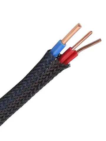 3m/9.85ft PET Expandable Braided Sleeving Flexible Wire Mesh Sleeve Black For TV Audio PC Cords Protect From Pets Chewing