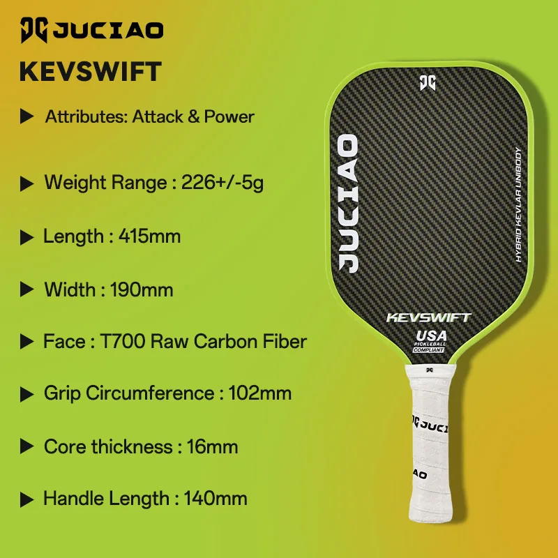 JUCiAO Hybridaramid Surface FiberPickleball Thermoformed Gen3 ลูกปิงปองไฮบริดอะรามิด เซอร์เฟซไฟเบอร์ พิคเคิลบอล เทอร์โมฟอร์ม รุ่นที่ 3 |   ผนังฉีดโฟมยูนิบอดี้ (16 มม.)